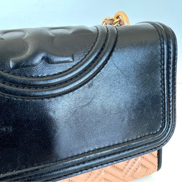 TORY BURCH Fleming Small Quilted Multi Colorblock Leather Crossbody Shoulder Bag - Picture 15 of 15